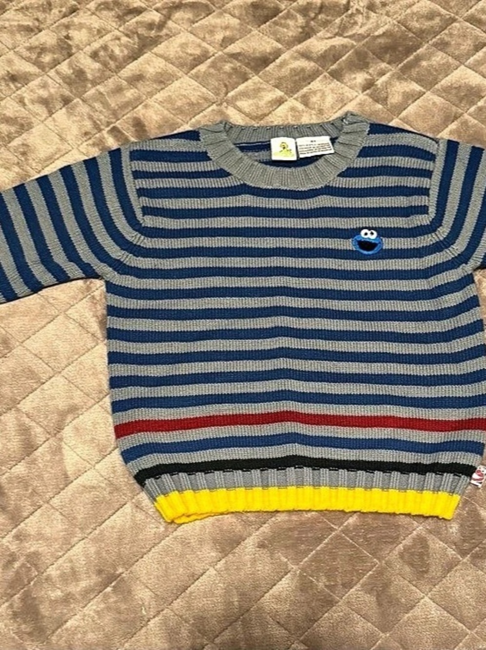 Sesame Street Character Sweater Blue & Gray Size 4T
